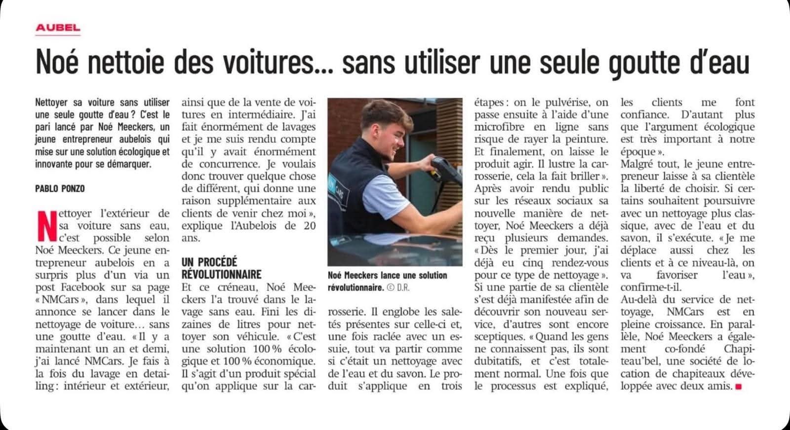 NMcars mis à l'honneur dans La Meuse Verviers